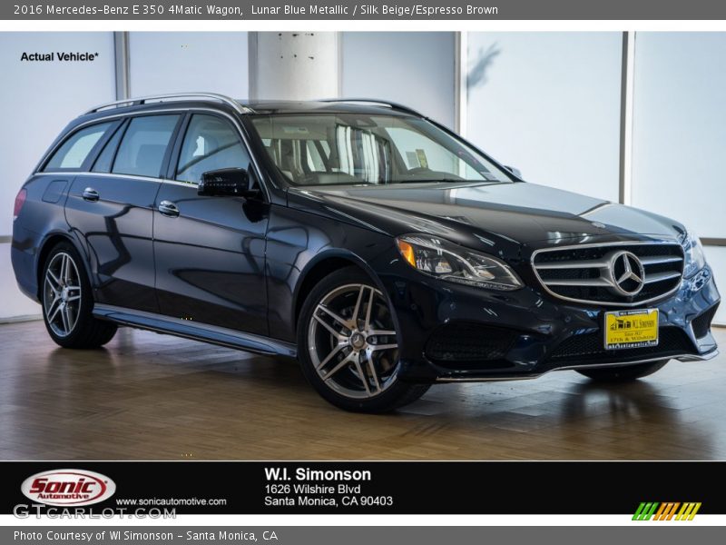 Lunar Blue Metallic / Silk Beige/Espresso Brown 2016 Mercedes-Benz E 350 4Matic Wagon