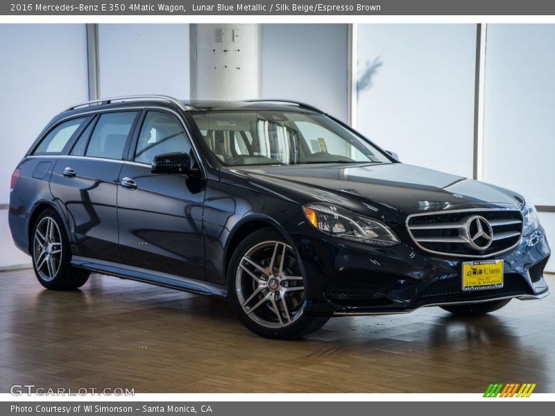 Lunar Blue Metallic / Silk Beige/Espresso Brown 2016 Mercedes-Benz E 350 4Matic Wagon