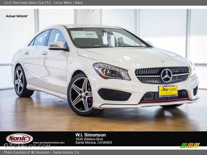 Cirrus White / Black 2015 Mercedes-Benz CLA 250