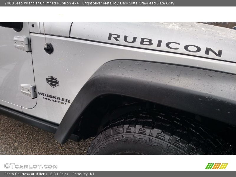 Bright Silver Metallic / Dark Slate Gray/Med Slate Gray 2008 Jeep Wrangler Unlimited Rubicon 4x4