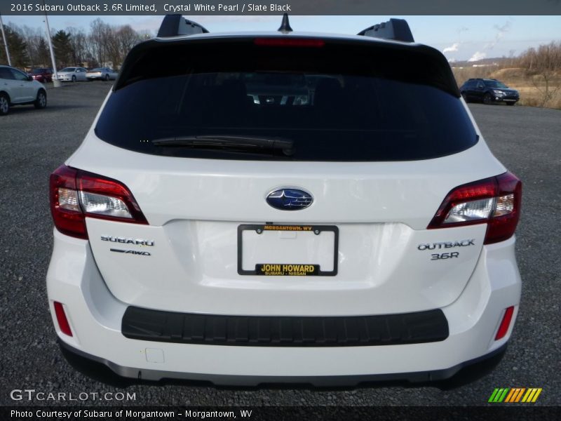 Crystal White Pearl / Slate Black 2016 Subaru Outback 3.6R Limited
