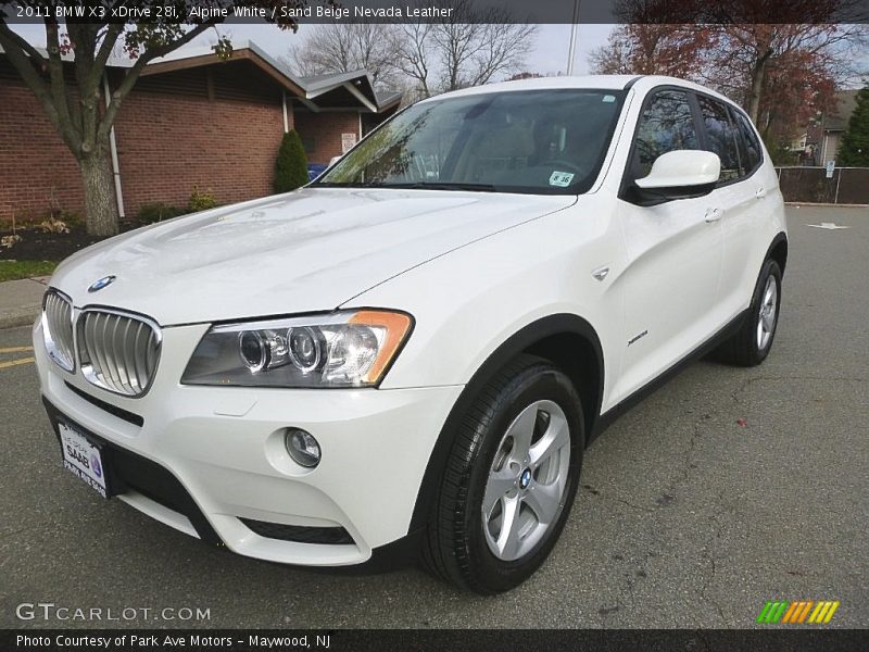 Alpine White / Sand Beige Nevada Leather 2011 BMW X3 xDrive 28i