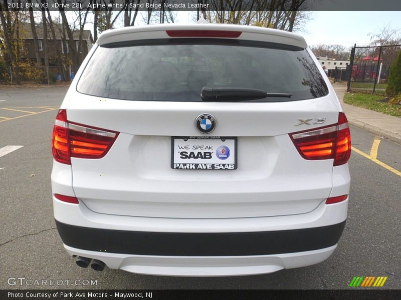 Alpine White / Sand Beige Nevada Leather 2011 BMW X3 xDrive 28i