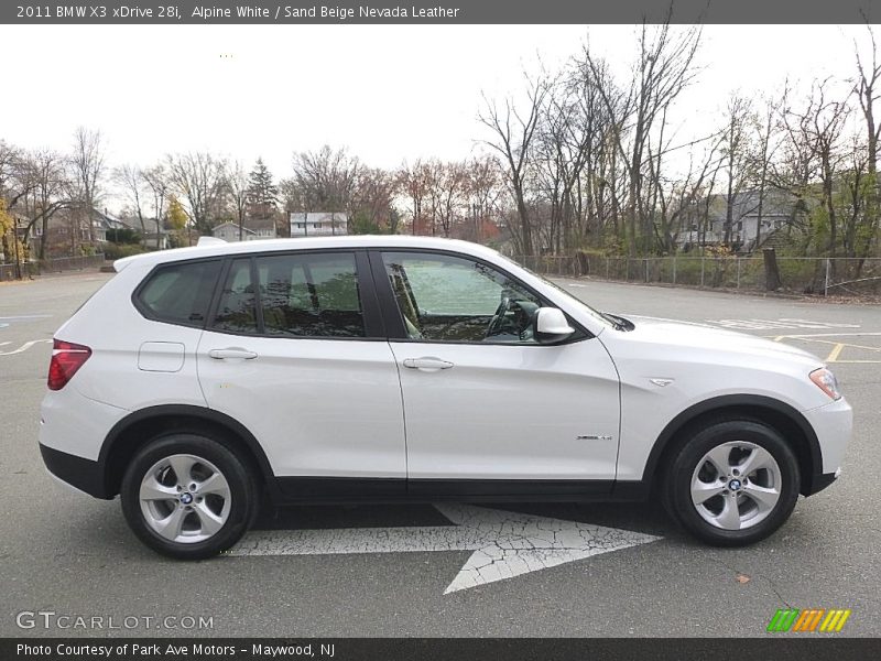 Alpine White / Sand Beige Nevada Leather 2011 BMW X3 xDrive 28i