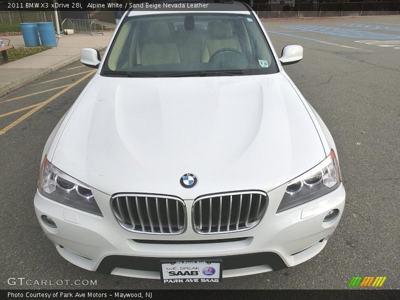 Alpine White / Sand Beige Nevada Leather 2011 BMW X3 xDrive 28i