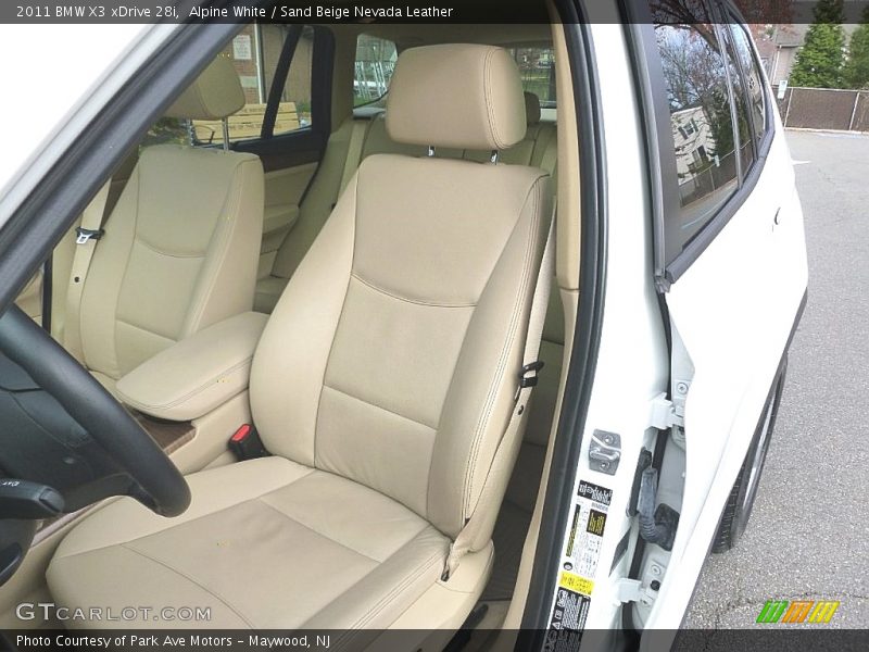 Alpine White / Sand Beige Nevada Leather 2011 BMW X3 xDrive 28i