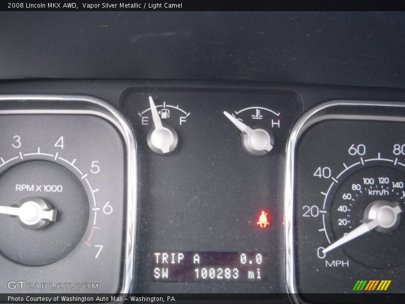 Vapor Silver Metallic / Light Camel 2008 Lincoln MKX AWD