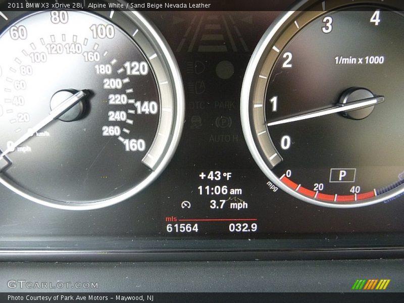 Alpine White / Sand Beige Nevada Leather 2011 BMW X3 xDrive 28i