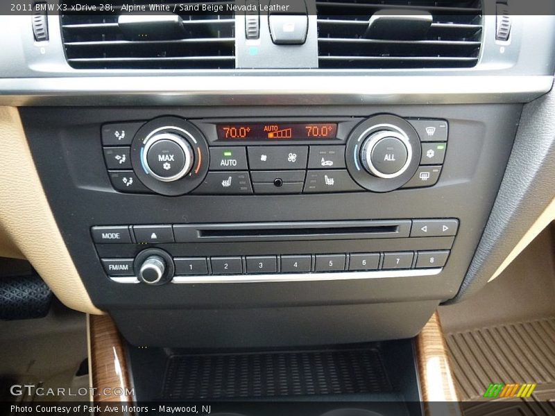 Alpine White / Sand Beige Nevada Leather 2011 BMW X3 xDrive 28i