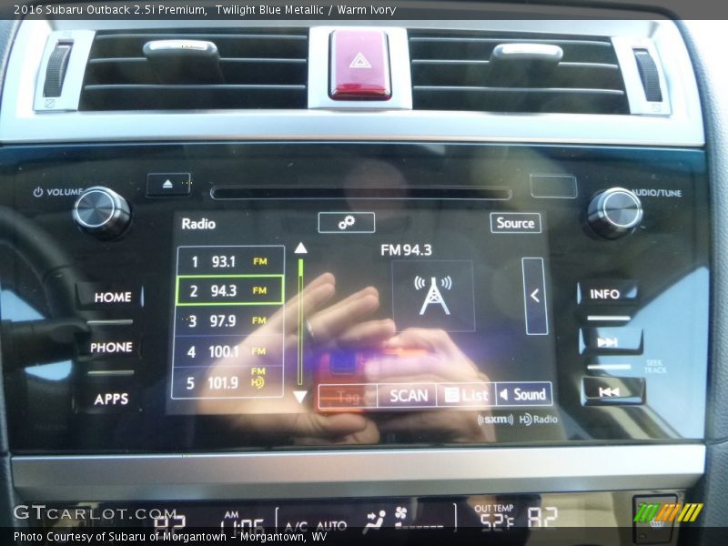 Twilight Blue Metallic / Warm Ivory 2016 Subaru Outback 2.5i Premium