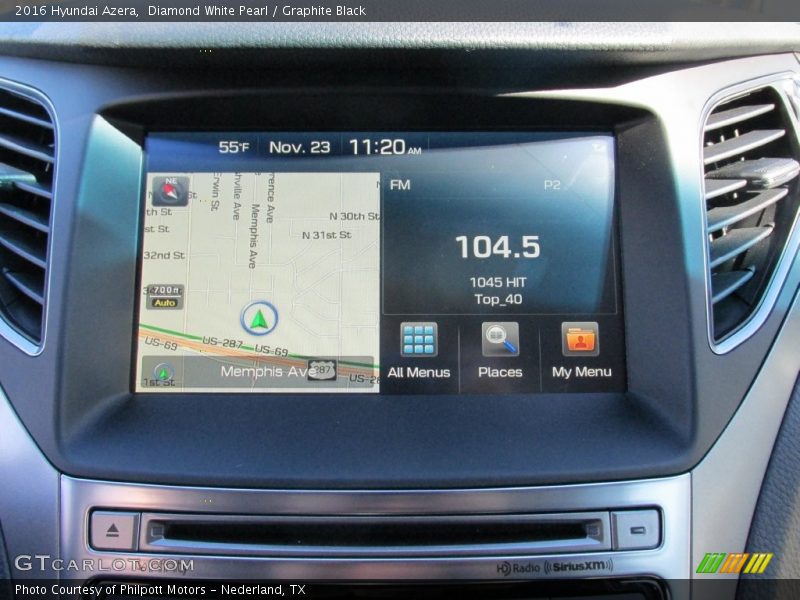 Diamond White Pearl / Graphite Black 2016 Hyundai Azera