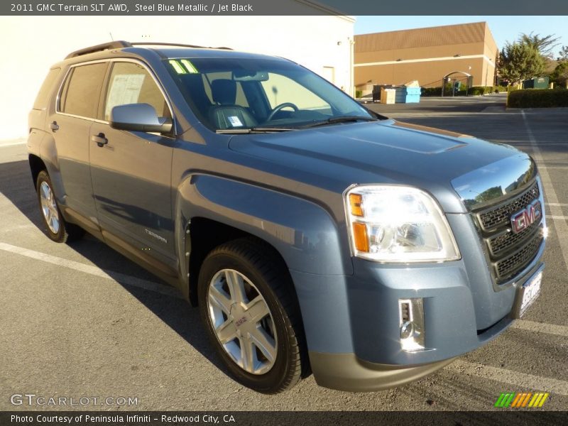 Steel Blue Metallic / Jet Black 2011 GMC Terrain SLT AWD