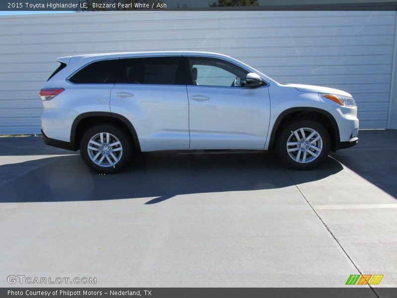 Blizzard Pearl White / Ash 2015 Toyota Highlander LE