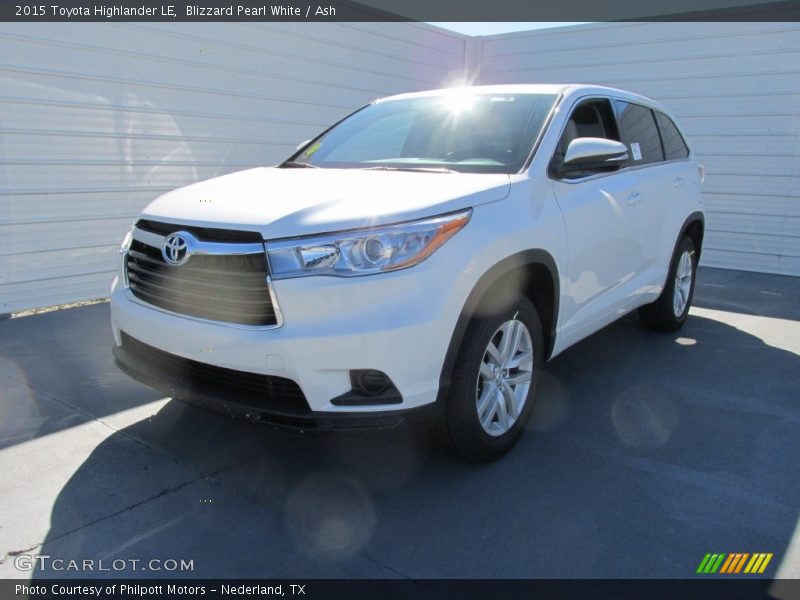 Blizzard Pearl White / Ash 2015 Toyota Highlander LE