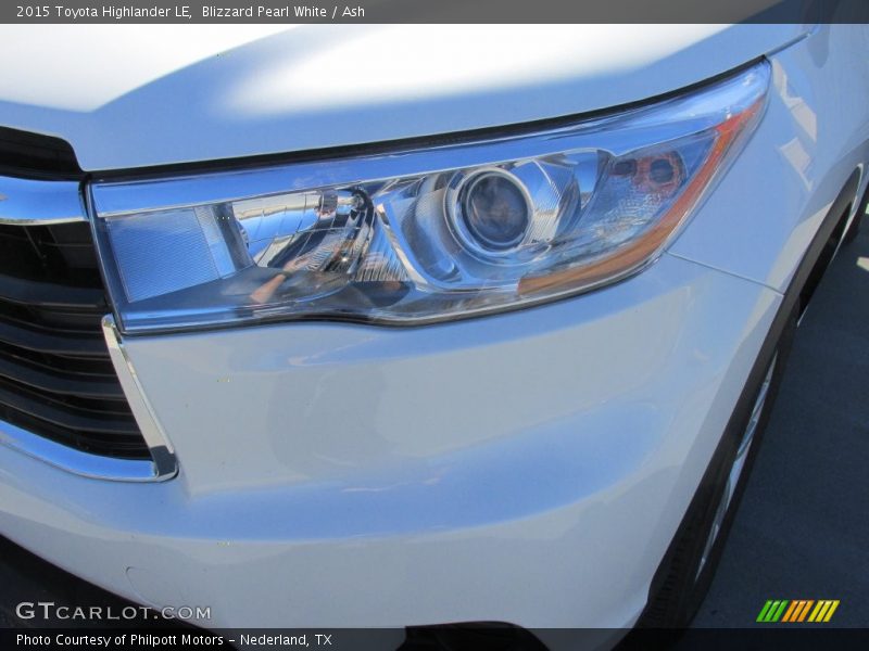 Blizzard Pearl White / Ash 2015 Toyota Highlander LE