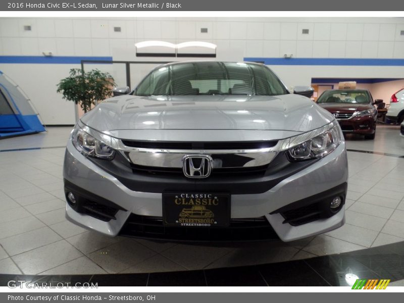 Lunar Silver Metallic / Black 2016 Honda Civic EX-L Sedan