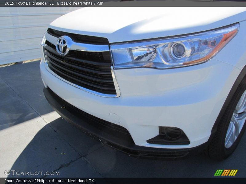 Blizzard Pearl White / Ash 2015 Toyota Highlander LE