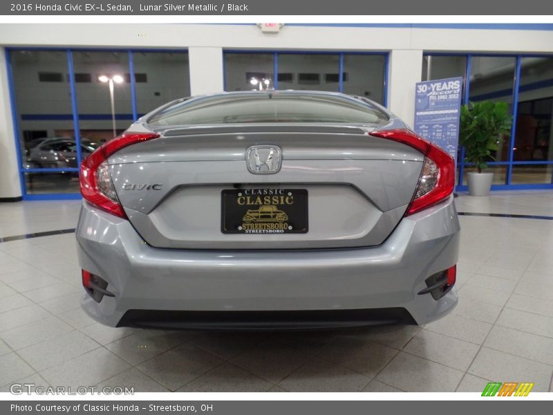 Lunar Silver Metallic / Black 2016 Honda Civic EX-L Sedan