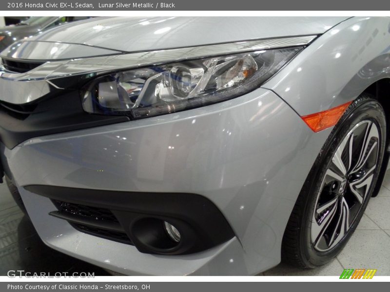 Lunar Silver Metallic / Black 2016 Honda Civic EX-L Sedan