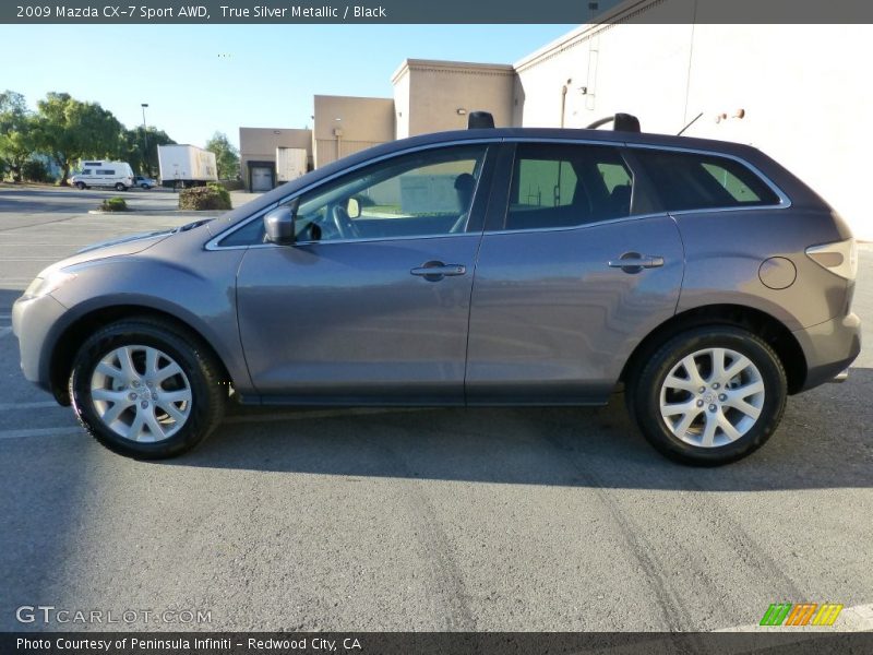 True Silver Metallic / Black 2009 Mazda CX-7 Sport AWD