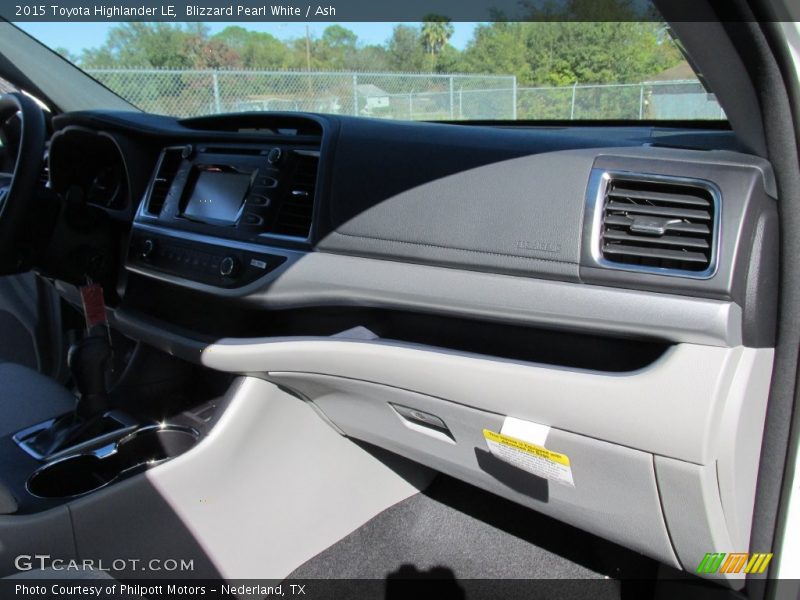 Blizzard Pearl White / Ash 2015 Toyota Highlander LE