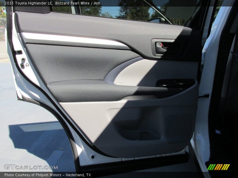 Blizzard Pearl White / Ash 2015 Toyota Highlander LE