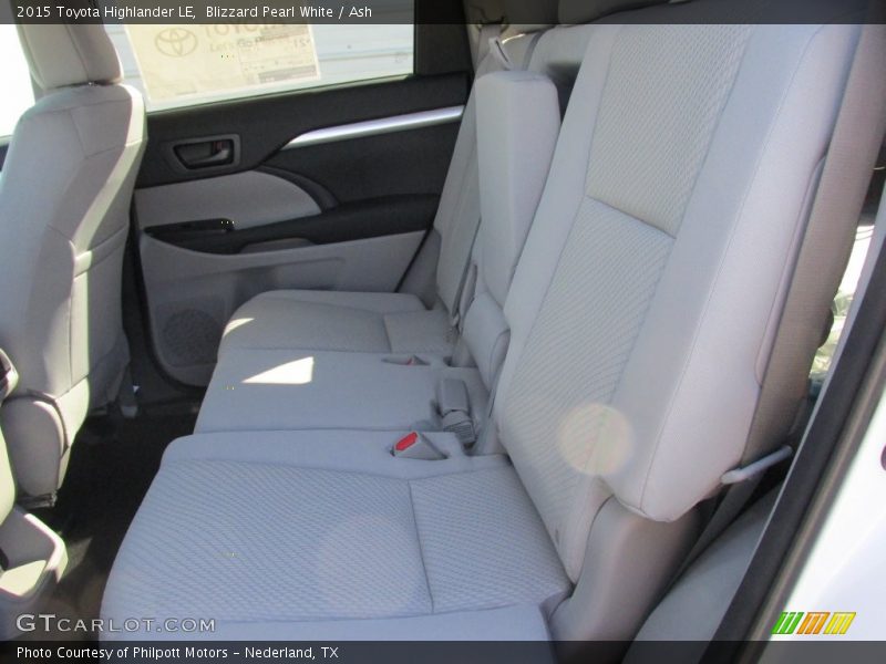 Blizzard Pearl White / Ash 2015 Toyota Highlander LE