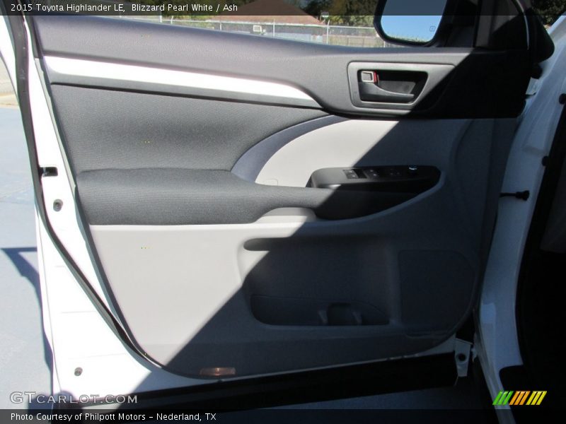 Blizzard Pearl White / Ash 2015 Toyota Highlander LE