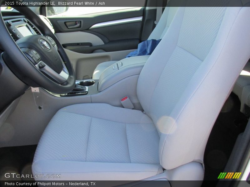 Blizzard Pearl White / Ash 2015 Toyota Highlander LE