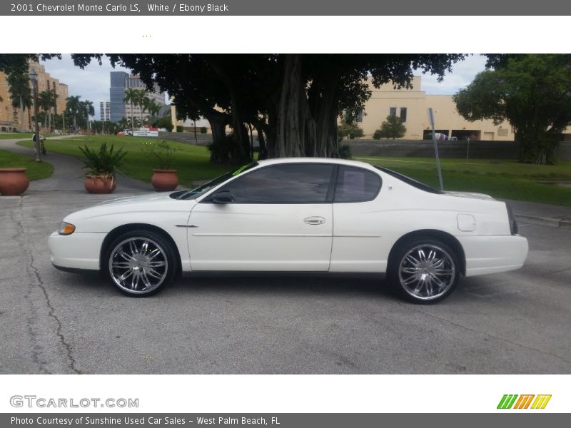 White / Ebony Black 2001 Chevrolet Monte Carlo LS