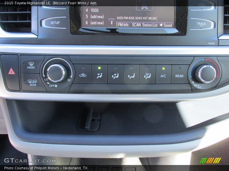 Blizzard Pearl White / Ash 2015 Toyota Highlander LE
