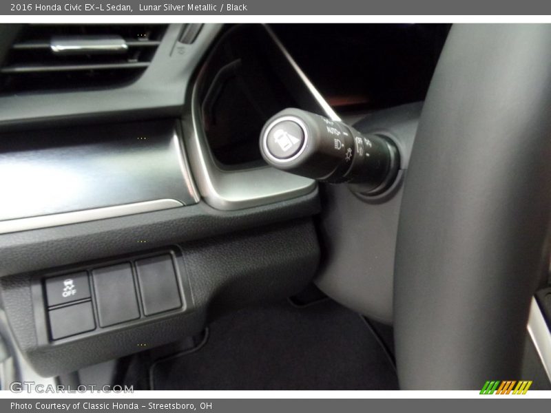 Lunar Silver Metallic / Black 2016 Honda Civic EX-L Sedan