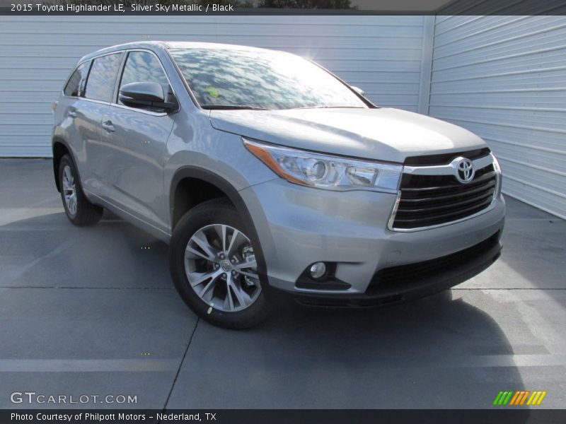 Silver Sky Metallic / Black 2015 Toyota Highlander LE