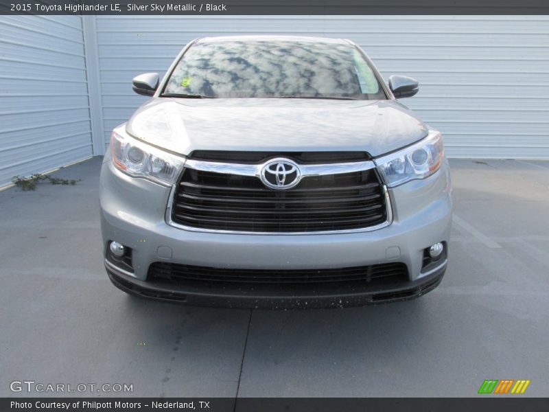 Silver Sky Metallic / Black 2015 Toyota Highlander LE