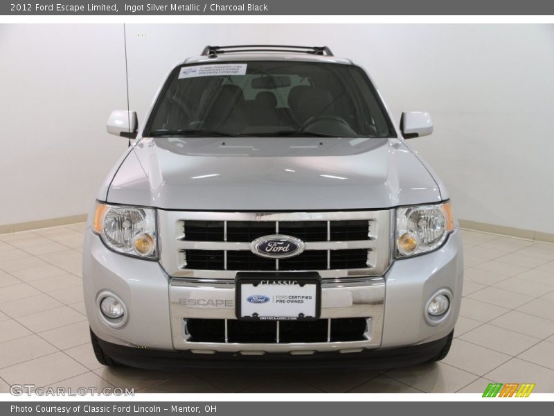 Ingot Silver Metallic / Charcoal Black 2012 Ford Escape Limited