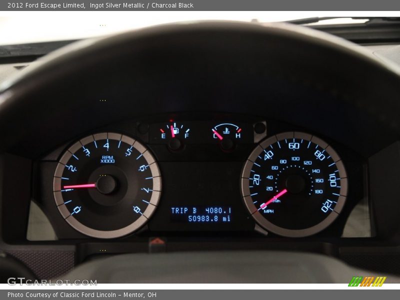 Ingot Silver Metallic / Charcoal Black 2012 Ford Escape Limited