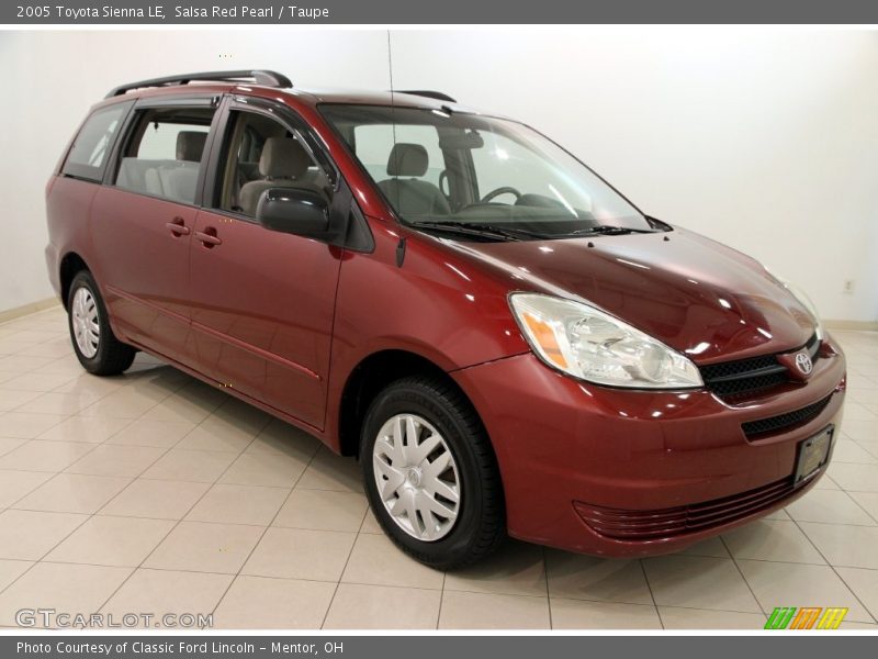 Salsa Red Pearl / Taupe 2005 Toyota Sienna LE