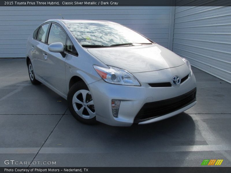 Classic Silver Metallic / Dark Gray 2015 Toyota Prius Three Hybrid