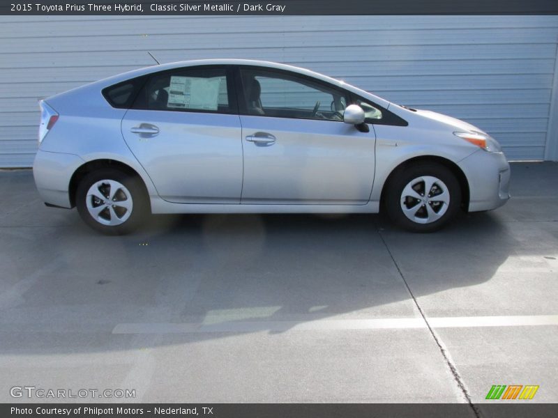Classic Silver Metallic / Dark Gray 2015 Toyota Prius Three Hybrid