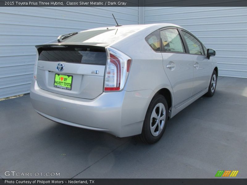Classic Silver Metallic / Dark Gray 2015 Toyota Prius Three Hybrid