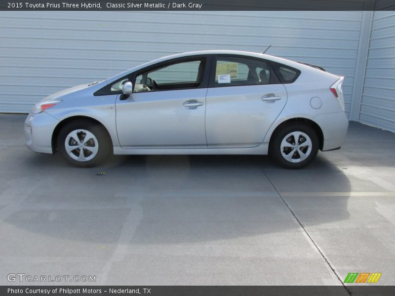 Classic Silver Metallic / Dark Gray 2015 Toyota Prius Three Hybrid