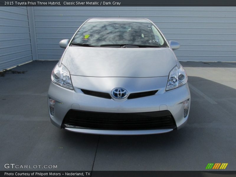 Classic Silver Metallic / Dark Gray 2015 Toyota Prius Three Hybrid