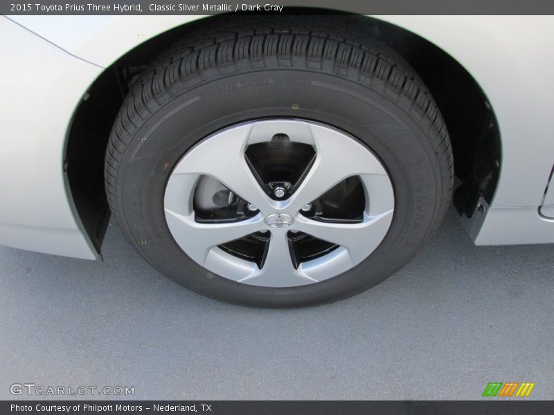 Classic Silver Metallic / Dark Gray 2015 Toyota Prius Three Hybrid