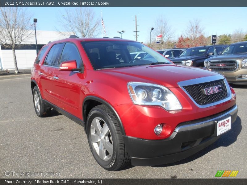 Crystal Red Tintcoat / Ebony 2012 GMC Acadia SLT AWD