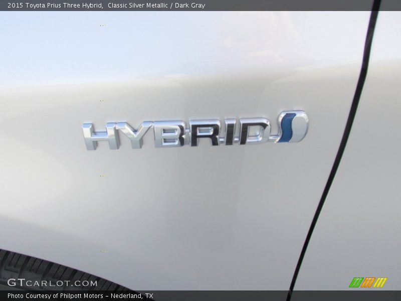 Classic Silver Metallic / Dark Gray 2015 Toyota Prius Three Hybrid