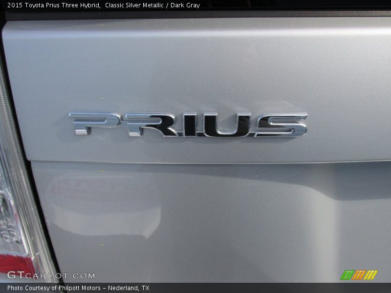 Classic Silver Metallic / Dark Gray 2015 Toyota Prius Three Hybrid