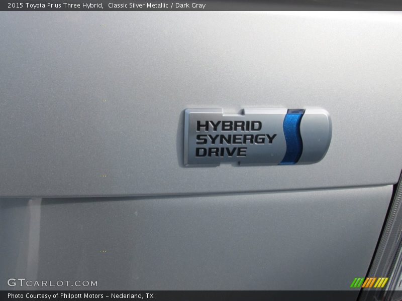 Classic Silver Metallic / Dark Gray 2015 Toyota Prius Three Hybrid