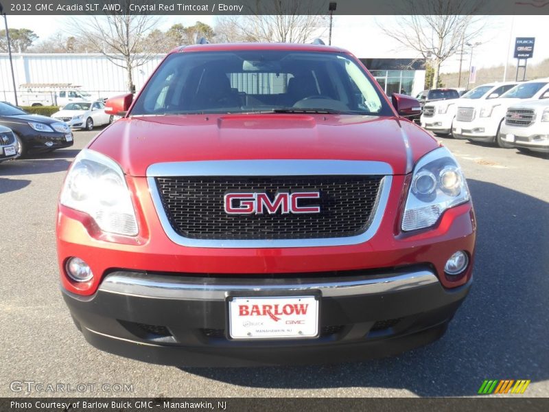 Crystal Red Tintcoat / Ebony 2012 GMC Acadia SLT AWD