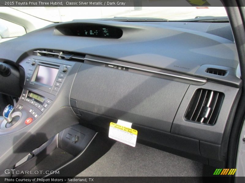 Classic Silver Metallic / Dark Gray 2015 Toyota Prius Three Hybrid