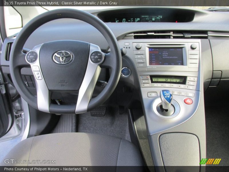 Classic Silver Metallic / Dark Gray 2015 Toyota Prius Three Hybrid